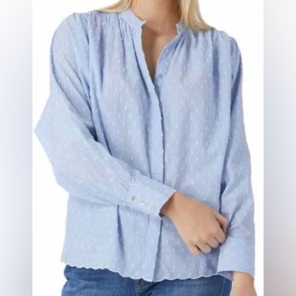 Joie Elegant Sky Blue Women's Blouse - Picture 1 of 5